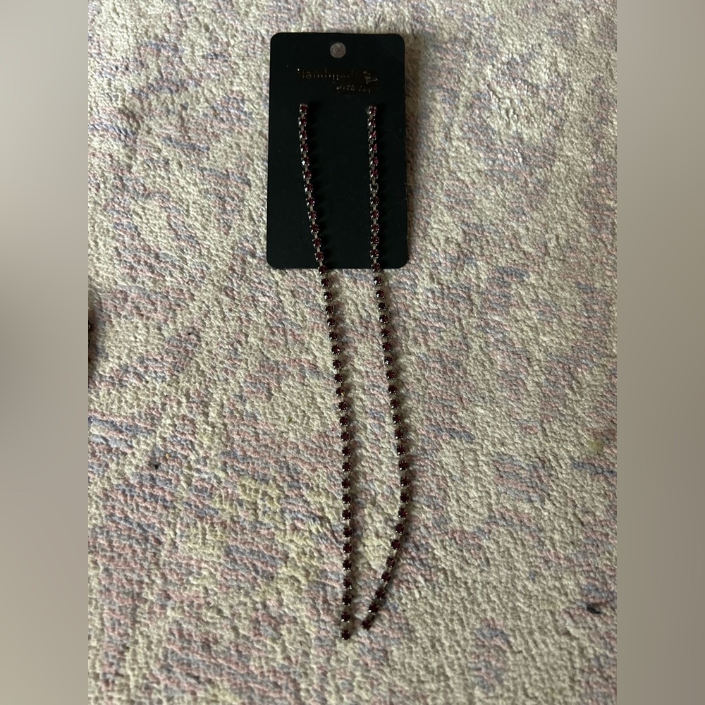 Long purple earrings